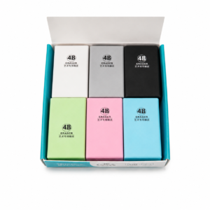 Caja de borradores de colores