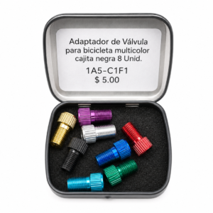 Adaptador de válvula para bicicleta multicolor